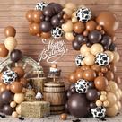 Kit Balloon Arch Sowide Cow Print, damasco marrom para crianças
