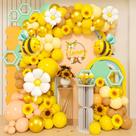 Kit Balloon Arch Theme Daisy and Honeybee, 117 unidades, amarelo Kit Balloon Arch Theme Daisy and Honeybee, 117 unidades, amarelo