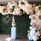 Kit Balloon Arch Wedding 96 peças de confetes de látex em ouro branco