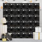 Kit Balloon Arch YiYou 36 unidades GG quadrado preto e dourado