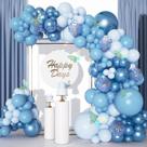 Kit Balloon Garland Arch, 106 unidades com tema de borboleta azul Kit Balloon Garland Arch, 106 unidades com tema de borboleta azul