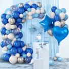 Kit Balloon Garland Arch, 74 unidades, tema azul com balões estelares Kit Balloon Garland Arch, 74 unidades, tema azul com balões estelares
