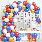 Kit Balloon Garland Arch, 93 unidades, vermelho, azul, branco, ouro