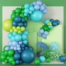 Kit Balloon Garland Arch Aqua Lime 93 unidades azul verde