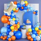 Kit Balloon Garland Arch Blue Ora Dog Theme 105 unidades Kit Balloon Garland Arch Blue Ora Dog Theme 105 unidades