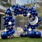 Kit Balloon Garland Arch Captank azul marinho com enchimento duplo
