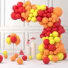 Kit Balloon Garland Arch Cunnikku 122 unidades com tema de caminhão de bombeiros Kit Balloon Garland Arch Cunnikku 122 unidades com tema de caminhão de bombeiros