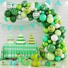 Kit Balloon Garland Arch Dinosaur 90 unidades verde selva