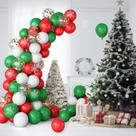 Kit Balloon Garland Arch Haolongfa Vermelho Branco Verde 150 unidades