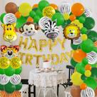 Kit Balloon Garland Arch Jungle Animal 79 unidades com tema verde
