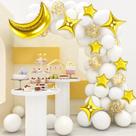 Kit Balloon Garland Arch Star & Moon 82 unidades de látex branco