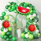 Kit Balloon Garland Arch, tema de melancia, 104 unidades, verde, whi Kit Balloon Garland Arch, tema de melancia, 104 unidades, verde, whi