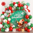 Kit Balloon Garland Isndare Christmas Vermelho Verde Branco 104 unidades