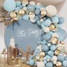 Kit Balloon Garland Matte Vintage Blue 133 unidades com ferramentas Kit Balloon Garland Matte Vintage Blue 133 unidades com ferramentas