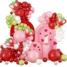 Kit Balloon Garland Strawberry 118 unidades com balões de alumínio