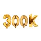Kit Balões Metalizado Dourado 300K Comemoração Redes Sociais