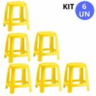 kit banco, banquinho, banqueta, plástico reforçado 47cm - 6 unidades kit banco, banquinho, banqueta, plástico reforçado 47cm - 6 unidades