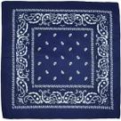 Kit Bandana Lenço Estampado Moda Unissex 55X55Cm Adulto Várias Cores Cor:azul escuroKit:1PCS