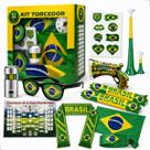Kit Bandeira Brasil Copa Do Mundo Kit Torcida 11 Peças Premium Com Corneta Óculos Tabela E Acessórios Kit Bandeira Brasil Copa Do Mundo Kit Torcida 11 Peças Premium Com Corneta Óculos Tabela E Acessórios