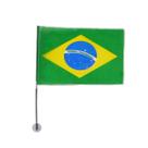 Kit Bandeira Do Brasil com Ventosa 45x 27cm - 2 Unid.