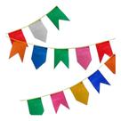 Kit Bandeirinha Junina De Seda 10pc 100 metros Enfeite Junino Bandeirola Decoraçao Arraial São João