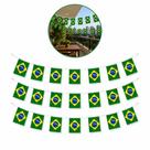 Kit Bandeirinhas do Brasil Copa do Mundo 2026 Varal de Bandeiras 20 Bandeirinhas 10 Metros Cada Varal
