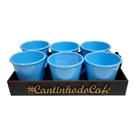 Kit Bandeja c/6 Xícaras Cantinho do Café. Kit Bandeja c/6 Xícaras Cantinho do Café.