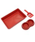 KIT BANDEJA HIG/Pá/COMEDOURO VERMELHA