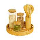 Kit Bandeja Redonda C/ Utensílios E Potes 1650/1100/500ml Oikos