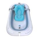 Kit Banheira Com Termômetro Para Bebê + Almofada Azul Tibaby Kit Banheira Com Termômetro Para Bebê + Almofada Azul Tibaby