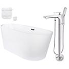 Kit Banheira Freestanding Venezza 1.50m com Misturador Cromado