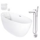 Kit Banheira Imersão De Luxo Freestanding 1.50m com Misturador Cromado