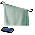 Kit Banheiro 2 Peças Suporte Porta Toalha Toalheiro 60cm Saboneteira Preto Fosco - Future