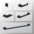 Kit Banheiro 5 Peças Inox Preto Fosco - Kromus Kitrt5b