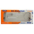 Kit banheiro aluminium 5 peças cromado - Alupox 6982