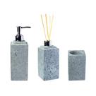 Kit Banheiro Bancada Lavabo Luxo em Pedra Sabão N01 Prata Kit Banheiro Bancada Lavabo Luxo em Pedra Sabão N01 Prata