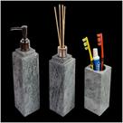 Kit Banheiro Bancada Lavabo Luxo Em Pedra Sabão N01 Prata Kit Banheiro Bancada Lavabo Luxo Em Pedra Sabão N01 Prata