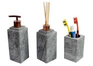 Kit Banheiro Bancada Lavabo Luxo em Pedra Sabão N01 Rosê Kit Banheiro Bancada Lavabo Luxo em Pedra Sabão N01 Rosê