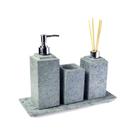 Kit Banheiro Bancada Lavabo Luxo Em Pedra Sabão N05 Prata. Kit Banheiro Bancada Lavabo Luxo Em Pedra Sabão N05 Prata.