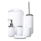 Kit Banheiro Conjunto Completo Saboneteira Lixeira 6 Peças