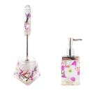 Kit Banheiro Escova Sanitária e Saboneteira Acrílico Lilas