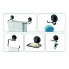 Kit Banheiro Faciliti C/ Ventosa Aramados Schmitt- Preto Fosco
