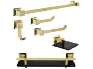 Kit Banheiro Inox Ducon Metais Gold GO5000