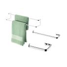Kit banheiro lavabo 03 peças Future porta toalha duplo 60cm,toalheiro rosto 30 cm e papeleira