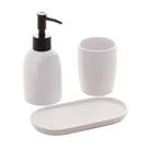 Kit Banheiro Lavabo 3 peças Londres Branco e Preto - Lyor Kit Banheiro Lavabo 3 peças Londres Branco e Preto - Lyor