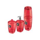 Kit Banheiro Lavabo Conjunto Porta Escova Com Tampa Sabonete Liquido E Porta Algodão Kit Banheiro Lavabo Conjunto Porta Escova Com Tampa Sabonete Liquido E Porta Algodão