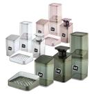 Kit Banheiro Lavabo Conjunto Porta Escova Sabonete Liquido Saboneteira E Porta Algodão Slim