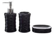 Kit Banheiro Lavabo Conjunto Sabonete Líquido Escova / 400