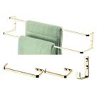 Kit banheiro lavabo dourado 04 peças Future porta toalha duplo 60cm,toalheiro rosto 22 cm, papeleira, cabide