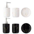 Kit Banheiro Lavabo Marmorizado Cerâmica Porta Escova Sabonete 3 Peças Kit Banheiro Lavabo Marmorizado Cerâmica Porta Escova Sabonete 3 Peças